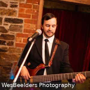 Luke Menzel playing bass guitar for wedding reception at Osmond Terrace Function Centre South Australia on 29th October 2016 as part of Cruse Entertainment