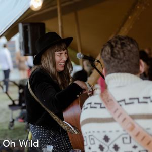 Sophie Head and Marly Cruse from Cruse Entertainment performing acoustic music at a wedding in Tipi Lane McLaren Vale South Australia